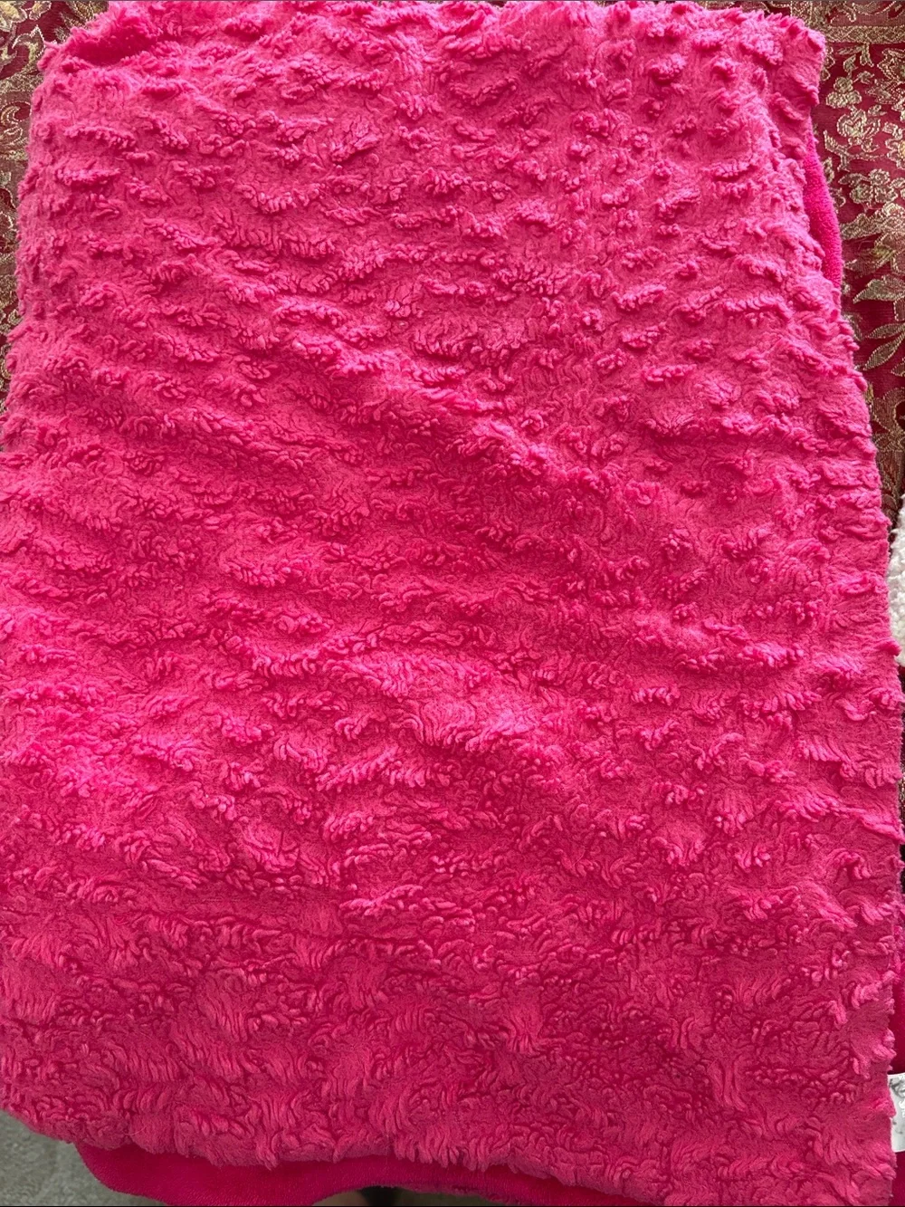 Xhilaration Bright Pink Plush Shag Throw